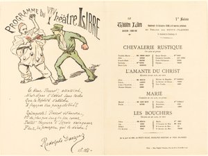 Caballería rústica; La amante de Cristo; Casado; Los carniceros de Adolphe Leon Willette