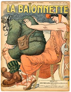 Portada de La Bayoneta, Satírico en Colores de Adolphe Leon Willette