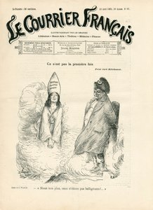 Portada de "Le Courrier français", número 33, Satírico en N & B de Adolphe Leon Willette