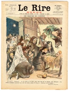 Portada de "The Red Laughter", Satírico en Colores de Adolphe Leon Willette
