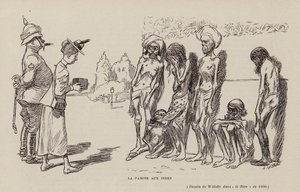 Hambruna en la India de Adolphe Leon Willette
