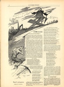 Le Courier anglais, Satírico en N & B de Adolphe Leon Willette