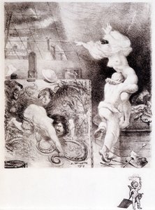 Lujuria - Dibujo de Willette