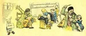 La dura vida de los escolares de la institución Saint Boniface de París en 1867 de Adolphe Leon Willette