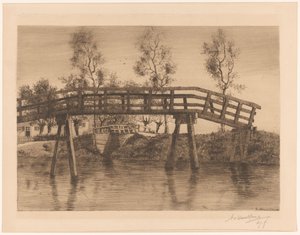Brug
Brugje (II) (título en el objeto) de Adolphe P.H J. van Weezel Errens (signed by artist)