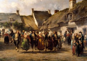 Una boda en Bretaña en 1863 de Adolphe Pierre Leleux