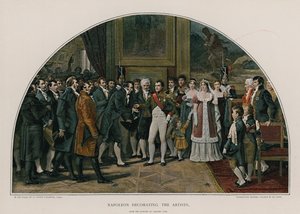 Napoleón decorando a los artistas