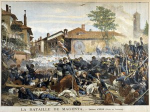 La Batalla de Magenta - en “Le Petity Journal” del 15/09/1901 de Adolphe Yvon