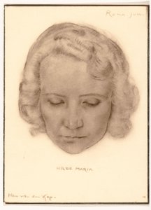 Reproducción fotográfica de un retrato de Hilde Maria por Han van der Kop de Adriaan Bijl (attributed to)