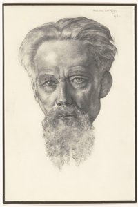Reproducción fotográfica de un retrato de un hombre por Han van der Kop