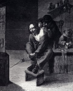 La operación quirúrgica (grabado) de Adriaen (after) Brouwer