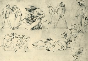 Estudios de figuras, principios del siglo XVII, 1943