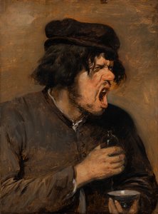 La poción amarga, c.1636-38 (óleo sobre roble) de Adriaen Brouwer