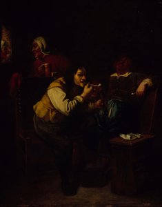 Los fumadores de pipa de Adriaen Brouwer
