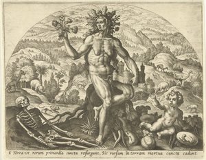 Suelo Los cuatro elementos (título de la serie) de Adriaen Collaert