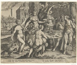 Alegoría de los cinco sentidos de Adriaen Collaert