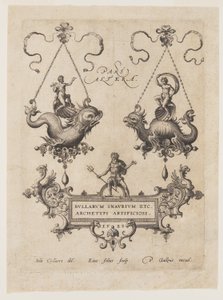 Diseños de colgantes con monstruos marinos de Adriaen Collaert