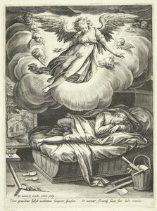 La anunciación a José de Adriaen Collaert