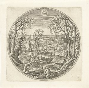 Noviembre Los doce meses (título de la serie) de Adriaen Collaert
