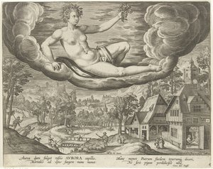 Mañana Los cuatro momentos del día (título de la serie) de Adriaen Collaert