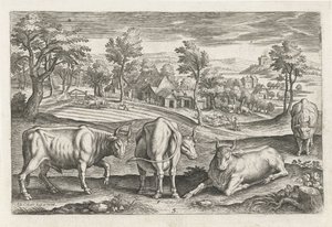 ganado Animales de cuatro patas (título de la serie) Animalivm Qvaddrvpedvm (título de la serie) de Adriaen Collaert