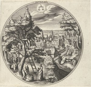 Septiembre Los doce meses (título de la serie) de Adriaen Collaert