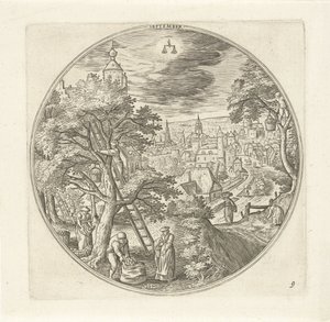 Septiembre Los doce meses (título de la serie) de Adriaen Collaert