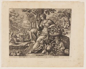El gusto, de Los cinco sentidos de Adriaen Collaert