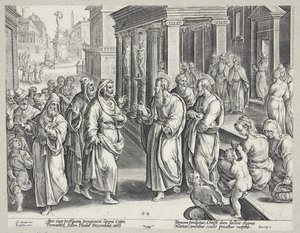 La ceguera de Elymas de Adriaen Collaert