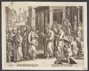 La ceguera de Elimas de Adriaen Collaert