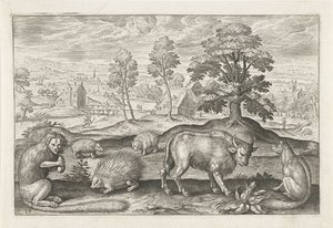 Animales diferentes Animales de cuatro patas (título de la serie) Animalivm Qvaddrvpedvm (título de la serie) de Adriaen Collaert