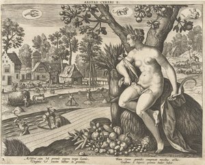 El verano Aestas cereris. (título en el objeto) Las cuatro estaciones (título de la serie) de Adriaen Collaert