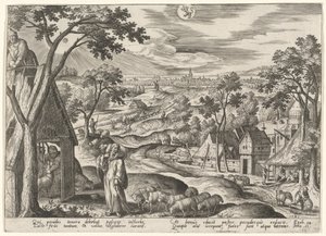 El Buen Pastor de Adriaen Collaert after Hans Bol