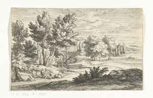Paisaje con monumento funerario de Adriaen Frans Boudewyns