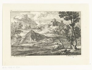 paisaje con castillo de Adriaen Frans Boudewyns
