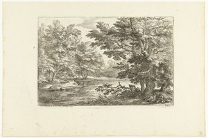 paisaje con un lago de Adriaen Frans Boudewyns