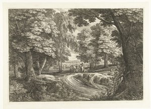 paisaje con carruaje de Adriaen Frans Boudewyns