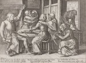 Bebiendo compañía con un bufón de Adriaen Huybrechts (I)