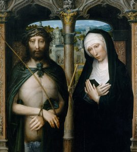 Cristo coronado de espinas Ecce Homo, y la Virgen Dolorosa, ca. 1530-40