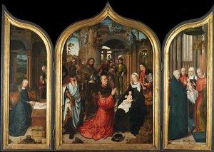 Tríptico, c.1510-12 de Adriaen Isenbrandt or Isenbrant
