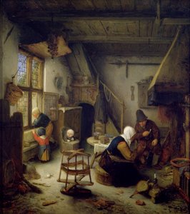 Una familia campesina en casa, 1661
