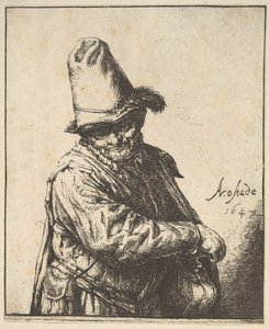 Hombre con zanfona, 1647 de Adriaen Jansz. van Ostade