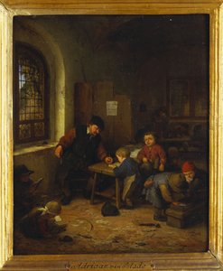 Interior de un aula, 1666 de Adriaen Jansz. van Ostade