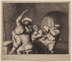 Lucha de cuchillos de Adriaen Jansz. van Ostade