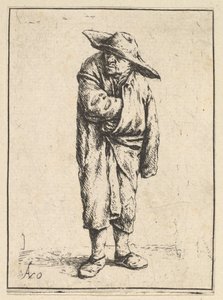 Campesino envuelto en su manto, 1610-85 de Adriaen Jansz. van Ostade