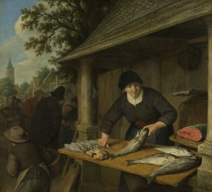 La pescadera de Adriaen Jansz. van Ostade