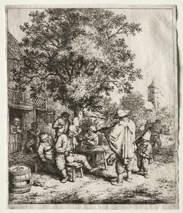 El violinista y el chico de la zanfona de Adriaen Jansz. van Ostade