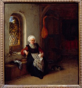 La mujer con la carta de Adriaen Jansz. van Ostade