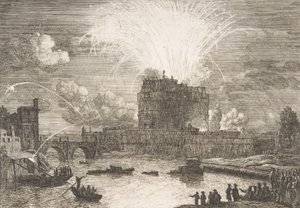 Fuegos artificiales en Roma sobre Castel Sant
