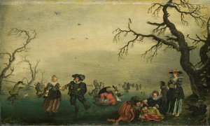 Patinadores sobre hielo de Adriaen Pietersz van de Venne